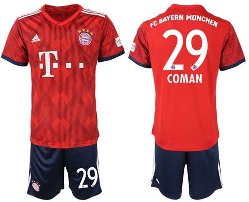 Bayern Munchen #29 Coman Home Soccer Club Jersey